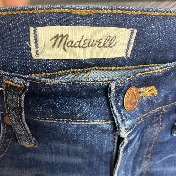 Madewell | 9”High Rise Skinny Jeans Patty Wash Size 26 Raw Hem Jeans - Picture 5 of 10